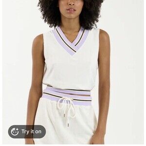 We Are Sundays Sweater Vest Small Preppy Casual Pickleball Tennis Cute Resort